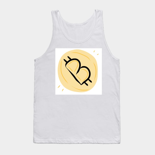 Bitcoin. Symbol electronic money. Commerce sign element, digital crypto banking Tank Top by grafinya